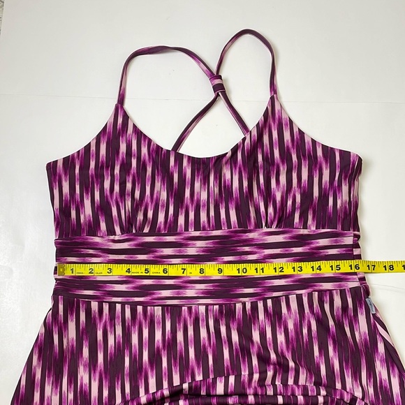 NWT Eddie Bauer Women’s Space Dyed Aster Cranberry Maxi Dress Size L Racer Back - Picture 14 of 16